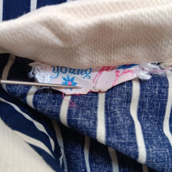 11 Juniors True Vintage Shirt Dress 1960's Striped Mod Garage Band Button-Down - Picture 8 of 12